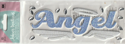 RARE Jolee's Glitter ANGEL Wings Halo Gems 3-D Stickers 77292 Fast FREE Ship!