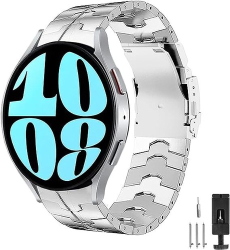 No Gaps Metal Watch Band for Samsung Galaxy Watch 6 5 Pro 45mm 5/4 40mm 44mm - Picture 10 of 11