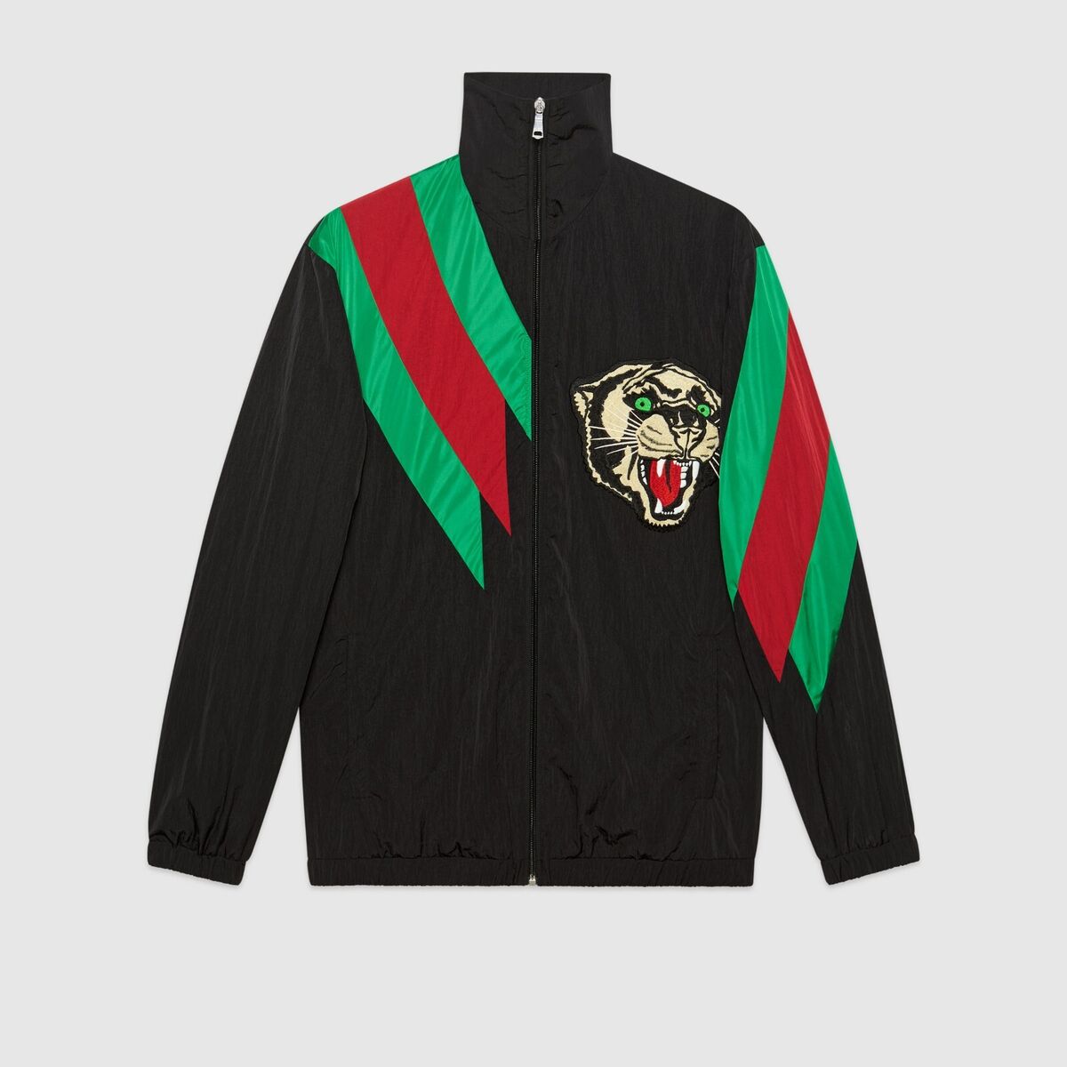 Musgo Mar Sada GUCCI sz US S Mens Oversize Nylon Panther Track Jacket w/ Web Intarsia RRP  1980 | eBay