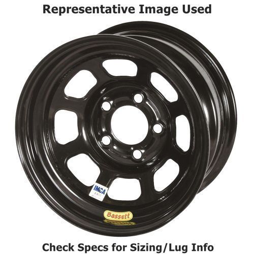 Bassett 47SN2 Black Steel 14 X 7 in Dhole Lightweight Wheel for sale