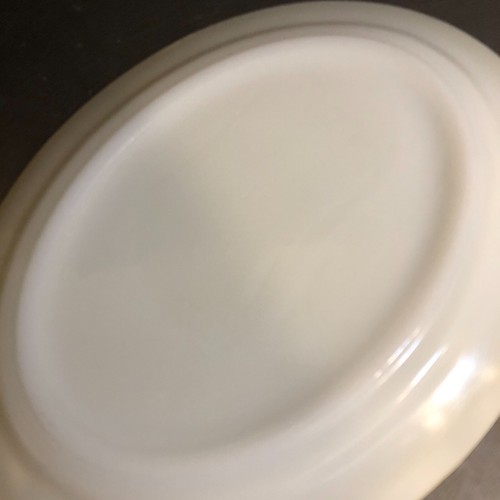 Hazel Atlas Platonite Oval Serving Plate Moderntone Yellow Glass Made USA MCM - Picture 4 of 4