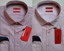 NWT HUGO Hugo Boss Red Label by Hugo Boss Sharp Fit Stripe Pattern Dress Shirt