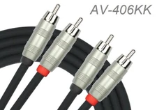 6ft Kirlin 2-RCA Male to Male Sliver Plug DJ/Mixer/Stereo Noise-Free Audio Cable