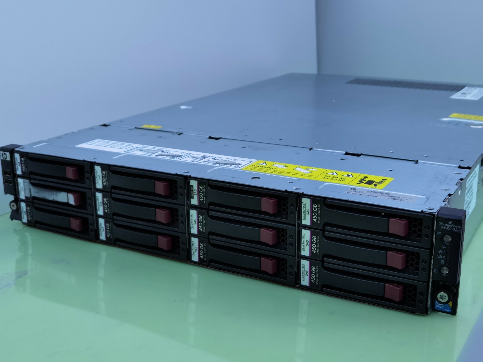 HP StorageWorks P4500 G2 - 10gbe iSCSI San With Rail Kit and License ...