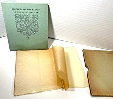 Sonnets Of the Saints 1926 HB Jones Book Slipcase Glycine Mosher Press Uncut Pgs