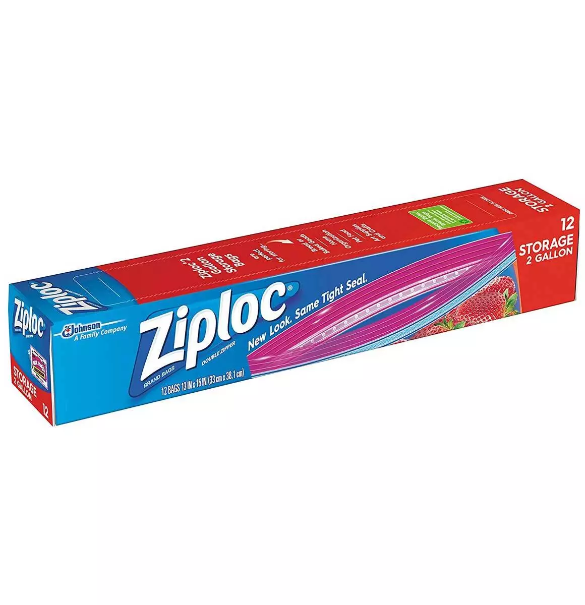 Ziploc Storage Bag 2 Gallon Double Zipper - 12 Ct - EACH