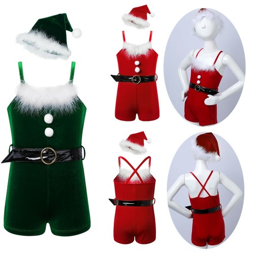 Kids Girls Christmas Santas Jumpsuit 
