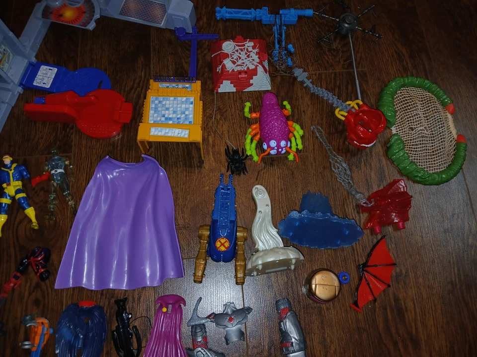 MARVEL SPIDER-MAN SNEAK ATTACK FLIP 'N TRAP PLAYSET X-MEN PARTS LOT TOYBIZ 1996 - Изображение 3 из 4