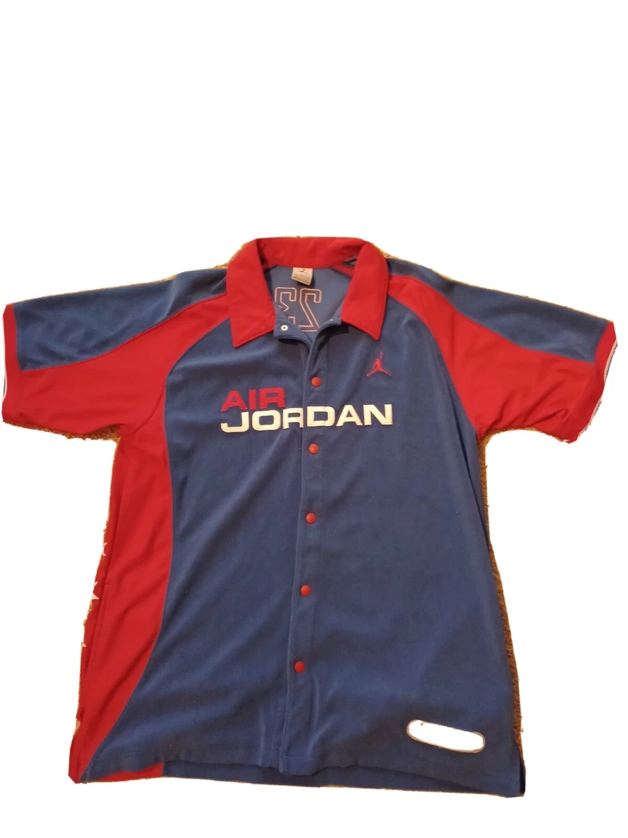 jordan button up jersey