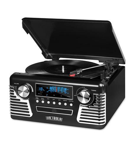 Innovative Technology INN-V50-200-BLK Bluetooth Stereo Turntable With Cd