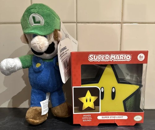 Super Mario Night Light Star Lamp Makes Official Sound Plus Plush - Picture 2 of 10