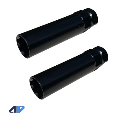 2 Black 6 Spline Socket Tuner Key Adapter Tool Truck 6 Spline Lug Key 13/16, 7/8