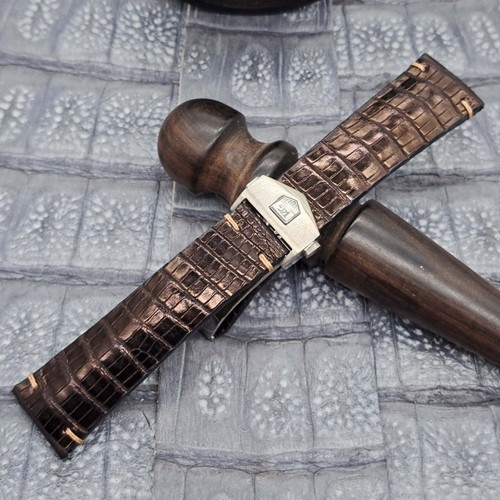 22mm/18mm Lizard Leather Watch Band Exotic Leather Minimalist Design - Picture 9 of 10