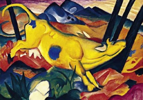 'Yellow Cow' by Franz Marc Print 33.1cm H x 84.1cm W NEW (S) - Picture 3 of 4