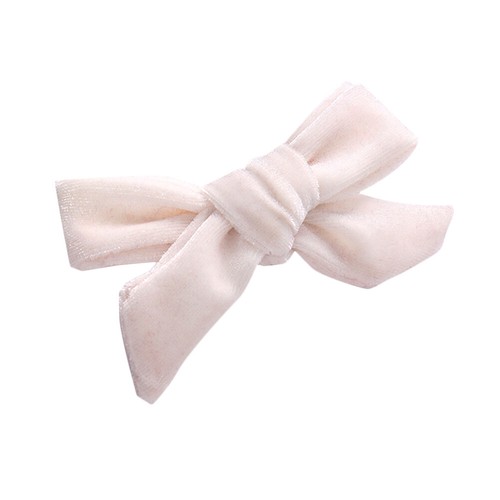 Bow Hairpin Color Knotted Barrettes Kid Girl Clip Solid Newborn Velvet Baby Hair - Picture 26 of 31