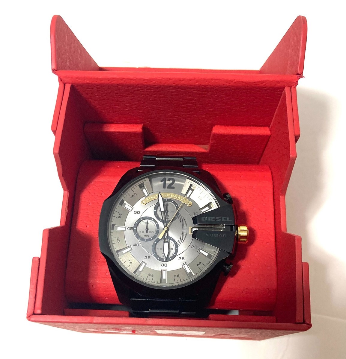 DIESEL DZ4479 MEGA CHIEF IP BLACK STAINLESS STEEL CHRONOGRAPH