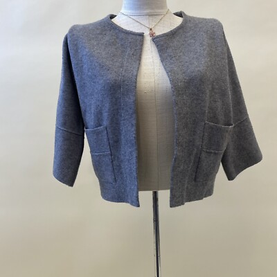 SXZY Gray Cropped Knit Cardigan | eBay