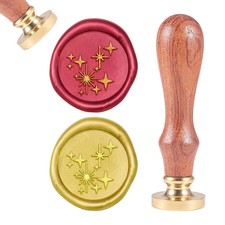 1set Scrapbook Brass Wax Seal Stamp with Natural Rosewood