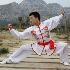 Mens Retro Chinese Tai Chi Clothing Kung Fu Wushu Martial Arts Suit Adults Kids
