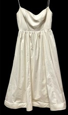 HOUSE OF CB Lolita LARGE Corset Fit And Flared Ivory MIDI Dress SB8847 Sundress