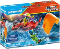 Playmobil City Action 70144 Kitesurfer Rettung Mit Boot Set 30-Teilig
