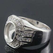 8x10 MM. Oval cut semi-mount ring silver 925 570 Made to order