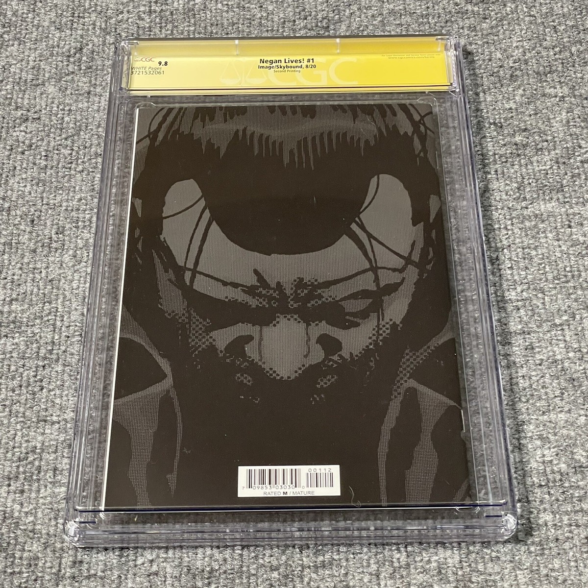 Negan Lives 1 CGC 9.8 Signed Robert Kirkman 2nd Print Adlard Cover