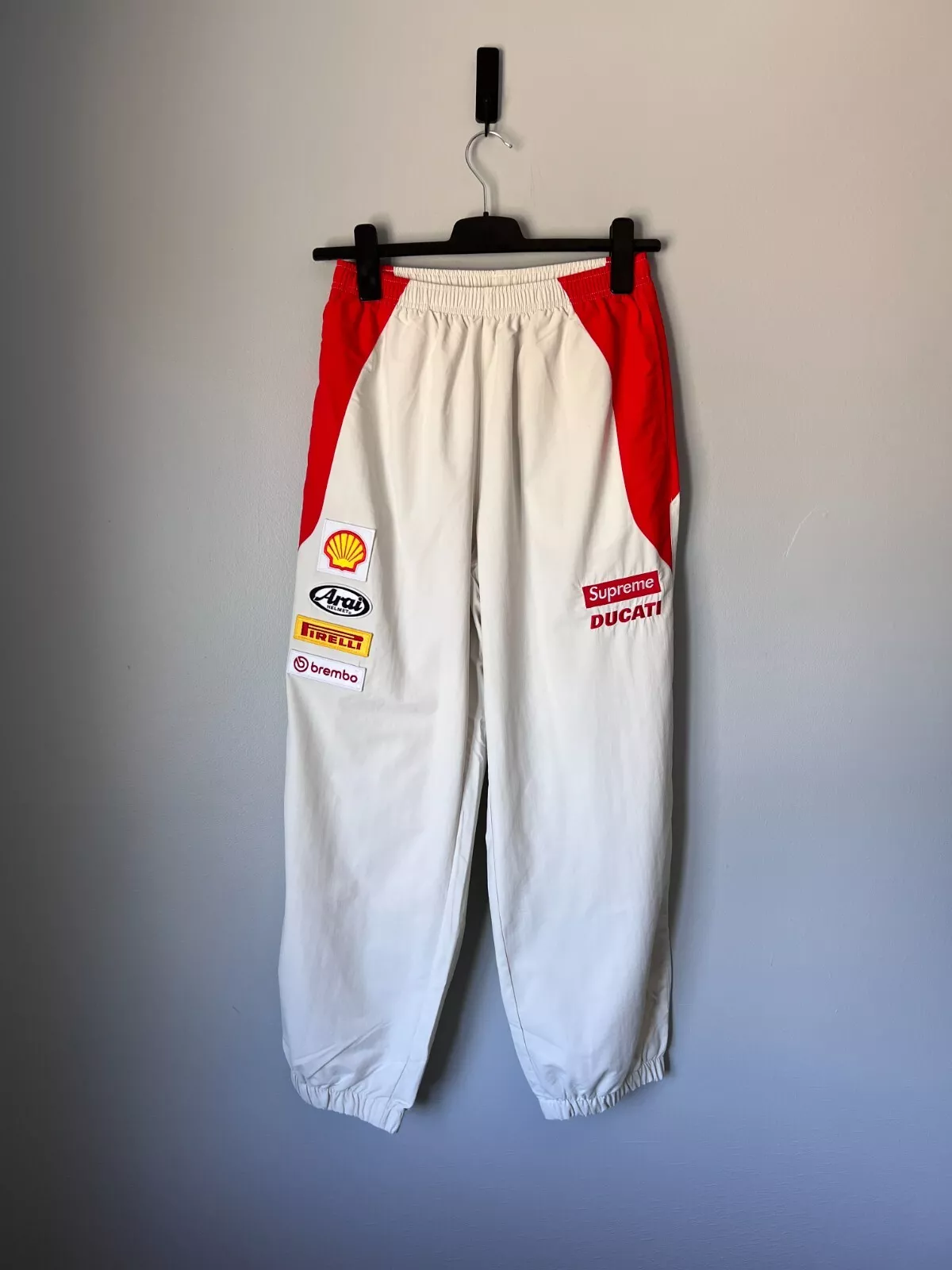 Pantalon de piste Ducati x Supreme   Taille Moyenne   Blanc   NEUF