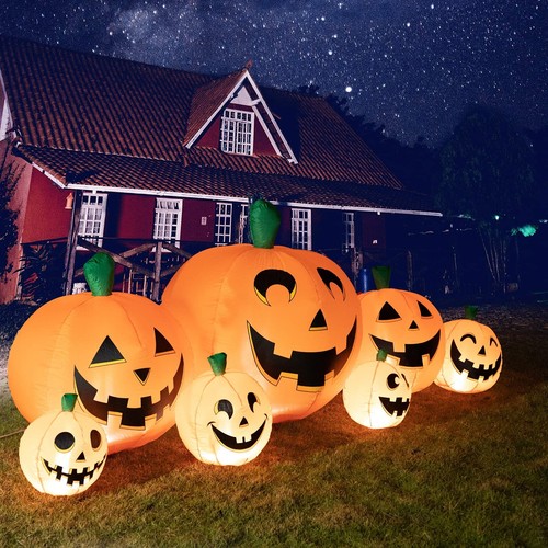 8.8 Ft Long Inflatable Outdoor Halloween Decorations Inflatables Halloween Pu...