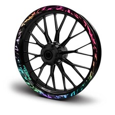 Felgenrandaufkleber Komplett Set Design Zubehör 15-19 Zoll Future Holo MR017