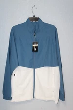 Men's Sun Mountain Headwind Jacket Full Zip - Stellar/White LARGE NEW NWT