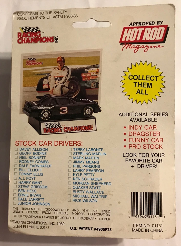 1989 #27 RUSTY WALLACE SERIES 1- PNEU PLÁSTICO- MILLER GENUÍNO #1263            - Imagem 2 de 3