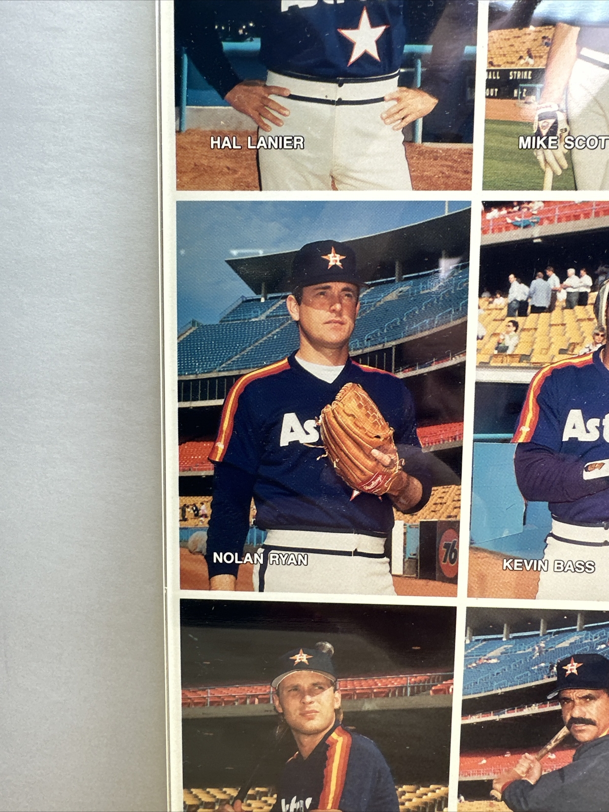 1987 HOUSTON ASTROS MOTHER'S COOKIES BASEBALL CARD SET UNCUT SHEET