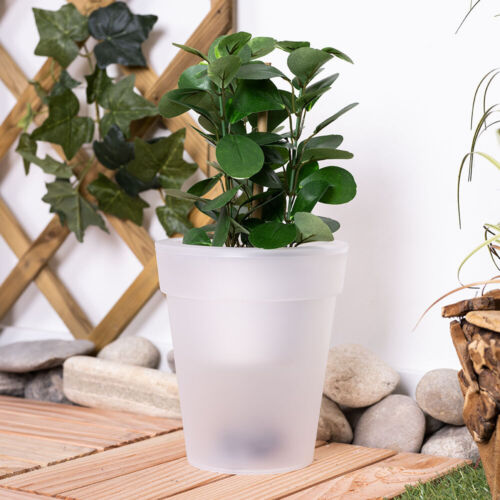LED Solar Leuchte weiß Außen Garten Deko Lampe Blumen Topf Pflanzen Kübel Kasten - Bild 12 von 12