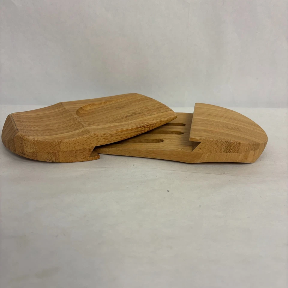 Pampered Chef Tongs Salad Tossing Serving Claws Bamboo Wood # 2288 - Image 2 of 4