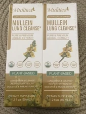 Mullein /Lungs Cleanse */Pure & Premium Herbal Extract /2fl. Oz. /2 Pack /BB 26