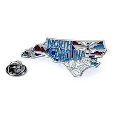 North Carolina Enamel Pin – State-Themed Lapel Pin