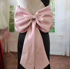 Satin Detachable Bow for Wedding Dress Removeable Pin Knots Bridal Accessories