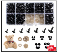 270PCS Safety Eyes and Noses, Black Plastic Eyes and Teddy Bear Nose with Washer