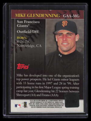 2001 Topps Golden Anniversary Autographs GAAMG Mike Glendenning