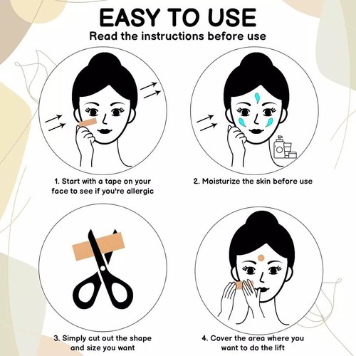 4 Rolls Frownies Facial Patches,Face Lift Tape,Face Tape for Wrinkles Overnight - Picture 4 of 8