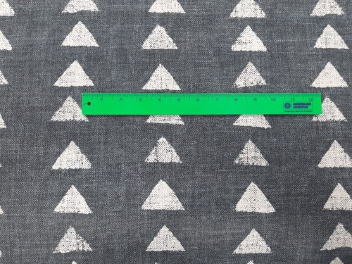 PK Studio Nomadic Triangle Ebony gray geometric Upholstery / Drapery Fabric - Picture 2 of 4