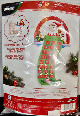Bucilla ELF ON THE SHELF #86507 Felt Christmas Advent Calendar Kit 18x24  NEW | eBay
