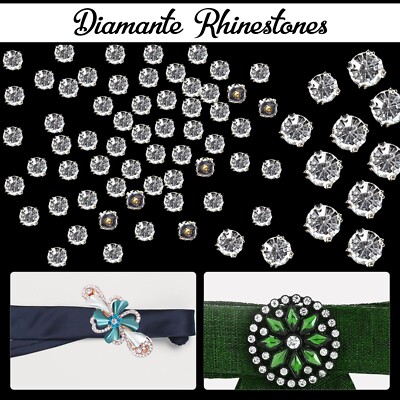 Aufnähen Runde Kristall Strasssteine klar Diamant für Kleiderherstellung 50-500 Stck.