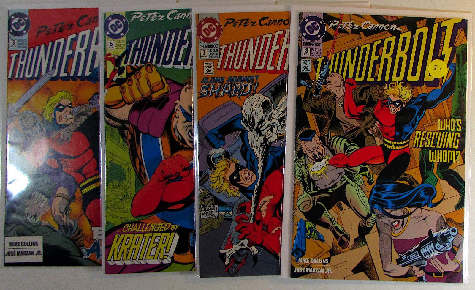 Thunderbolt Lot of 4 #3, 5, 7, 8 DC Comics (1993) VF/NM 1st Print Comic Books