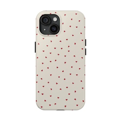 Aesthetic Little Read Hearts Phone Case Brand New All Apple Sizes