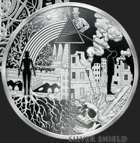 1 oz silver proof Dark Side Of Humanity .999 Pure COA BOX SSG Silver Shield