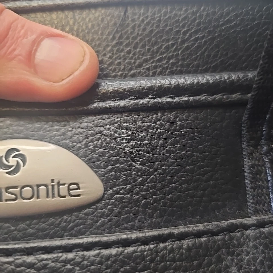 Computador Heritage Travelware Samsonite couro sintético pebbled vários compartimentos - Imagem 3 de 4