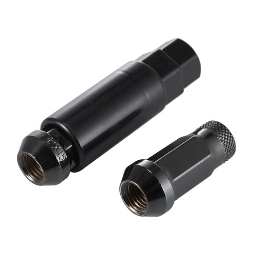 20Pcs M12x1.5mm Extended Steel Wheel Rim Tuner Lug Nuts 48mm BK For Toyota Mazda - Picture 4 of 5