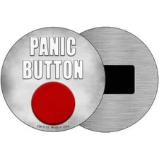 Panic Button 3.5" Magnet Plaque Fridge Refrigerator Kitchen Home Wall Door